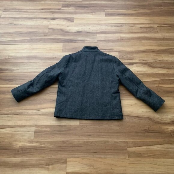 Banana Republic Men’s Jacket Wool Blend Black Gray Zip Pockets Lined Size Large - Picture 6 of 11